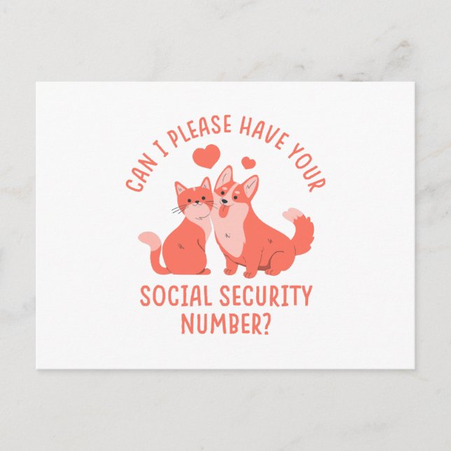 Carte Postale Numéro de sécurité sociale (Devant)
