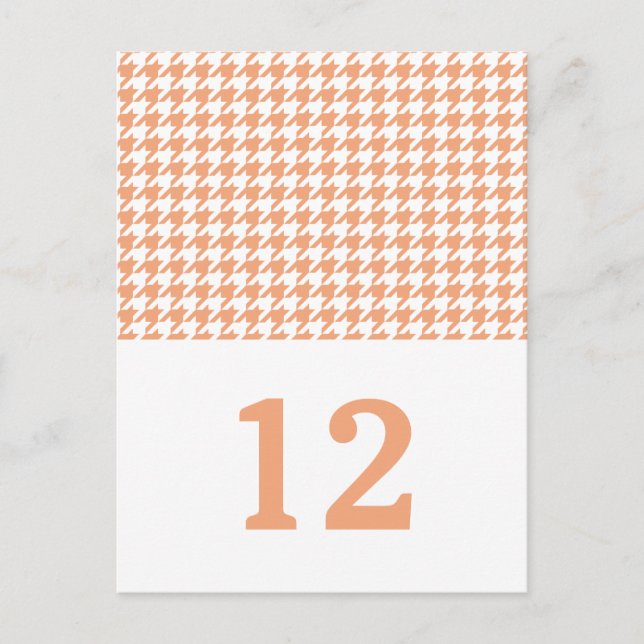 Carte postale Numéro de table de base orange (Devant)