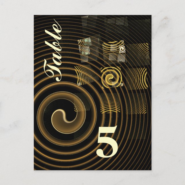 Carte postale Numéro de table d'hypnose (Devant)