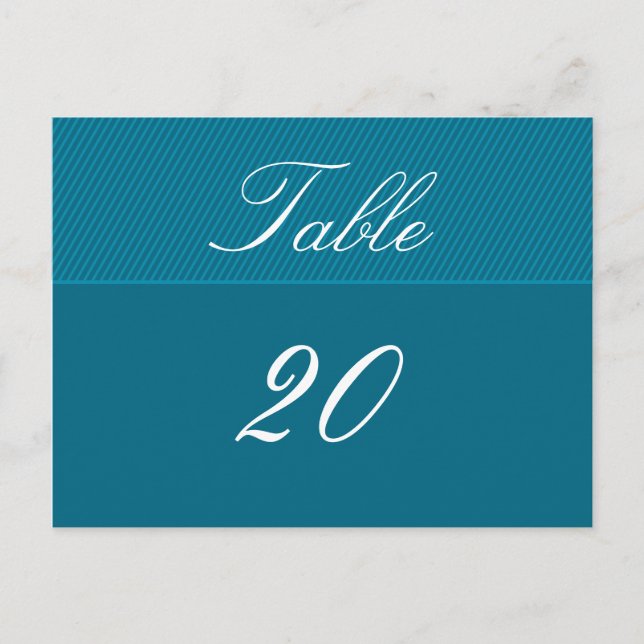 Carte postale Numéro de table élégant (Devant)