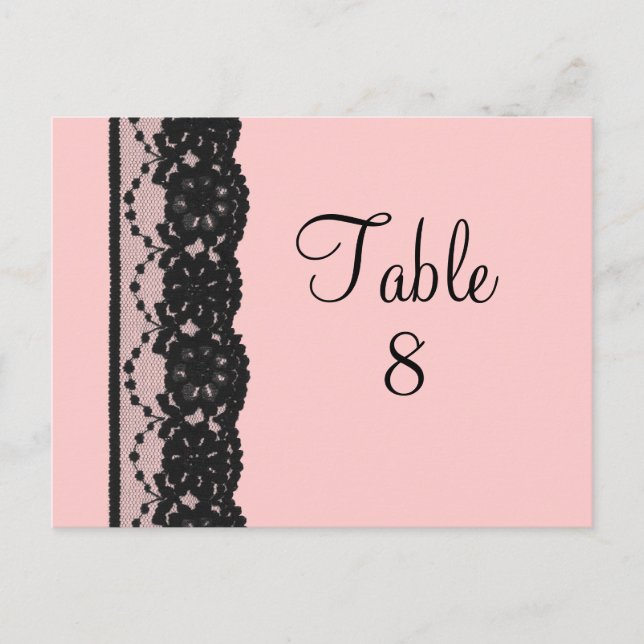 Carte postale Numéro de table en dentelle français (Devant)