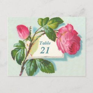 Carte postale Numéro de table vintage