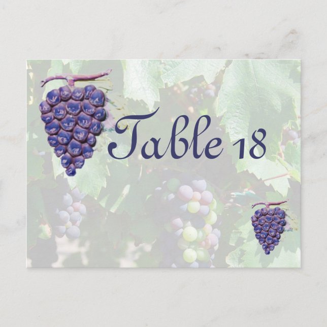 Carte Postale Numéro de tableau Mariage campagnard du vin (Devant)