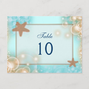 Carte Postale NUMÉRO DE TABLEAU mariage de la tangerine bleue
