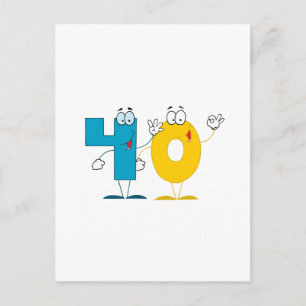 Carte Postale Numéro heureux 40