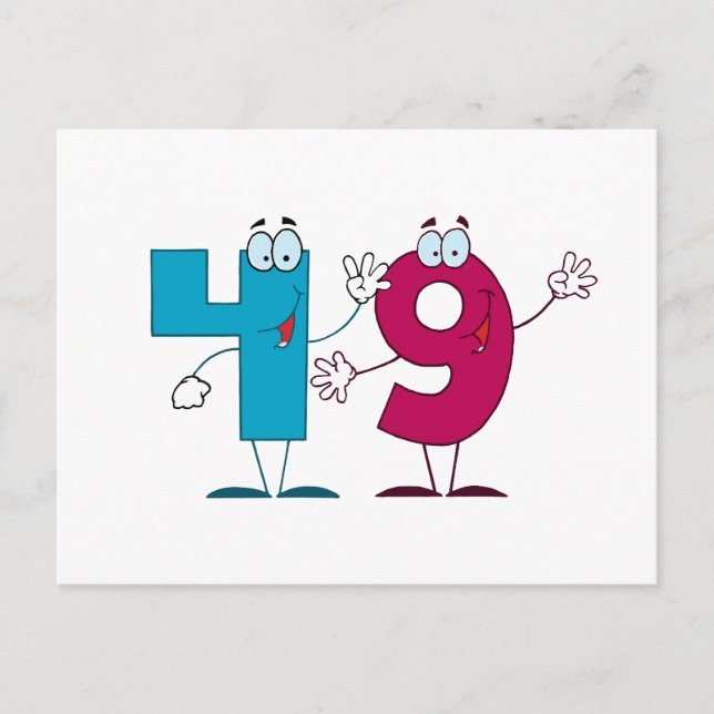 Carte Postale Numéro heureux 49 (Devant)