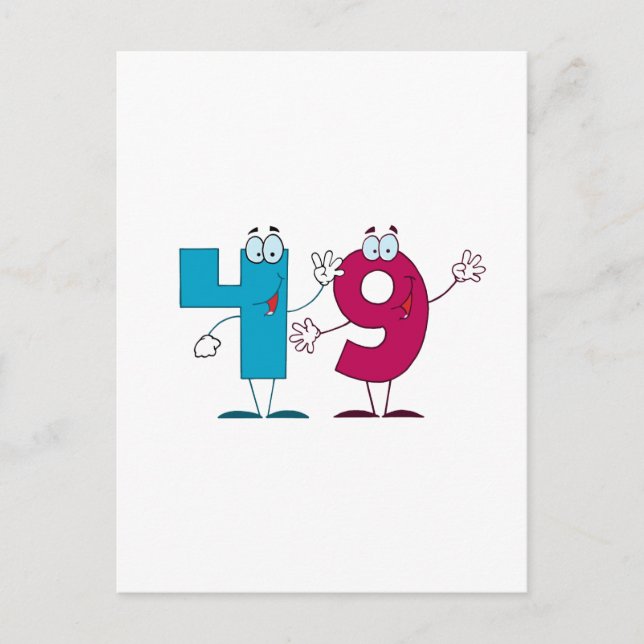 Carte Postale Numéro heureux 49 (Devant)
