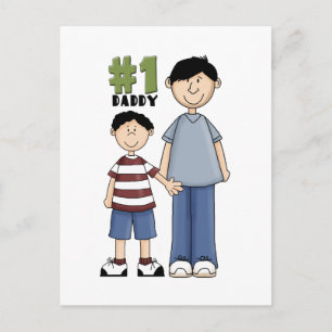 Carte Postale Numéro un, #1 Père père et garçon enfant