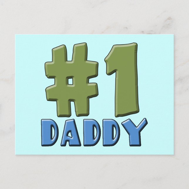 Carte Postale Numéro un produit papa (Devant)