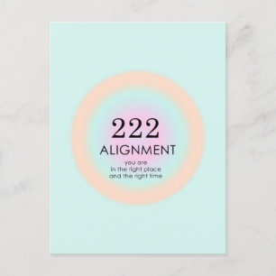 Carte Postale Numéros d'angle Numérologie 222 Alignement Motivat