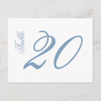 Numéros de tableau de script classiques (gris bleu