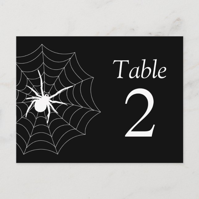 Carte Postale Numéros de tableau Spiderweb (noir / blanc) (Devant)