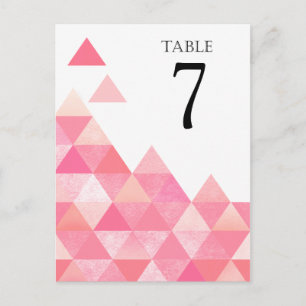 Carte Postale Numéros de tableau Triangles géométriques mauve
