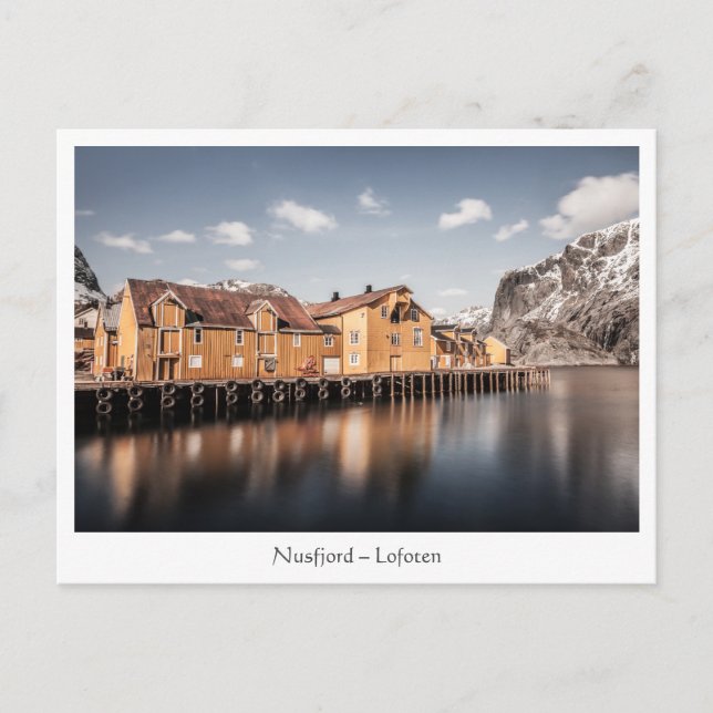 Carte Postale Nusfjord Lofoten Norvège (Devant)