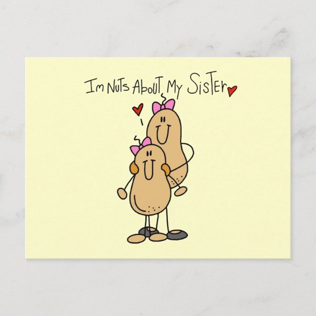Carte Postale Nuts À propos de mes Soeurs T-shirts et cadeaux (Devant)