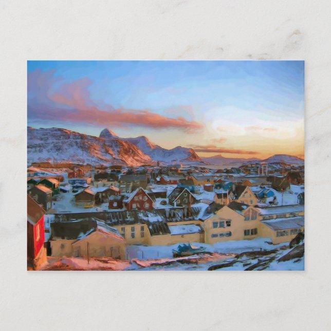 Carte Postale Nuuk City Groenland par Ozborne Whilliansson (Devant)