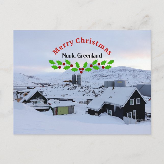 Carte Postale Nuuk, Groenland voeux de Noël (Devant)