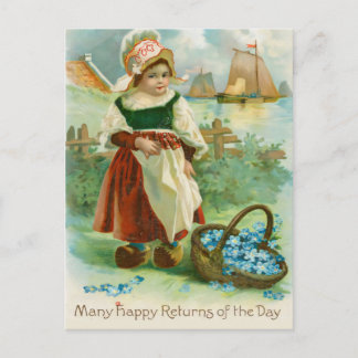 Carte Postale NY Public Library Vintage Birthday Card # 3