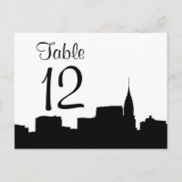 NYC Chrys Skyline Silhouette Blk Wht Numéro de tab