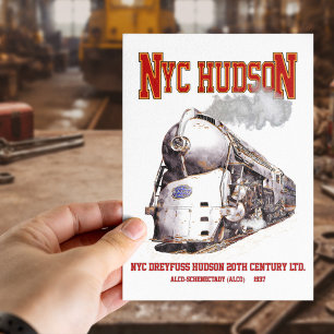 Carte Postale NYC Dreyfuss Locomotive Hudson. 20th Century Limit