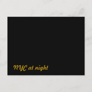 Carte Postale NYC New York City la nuit