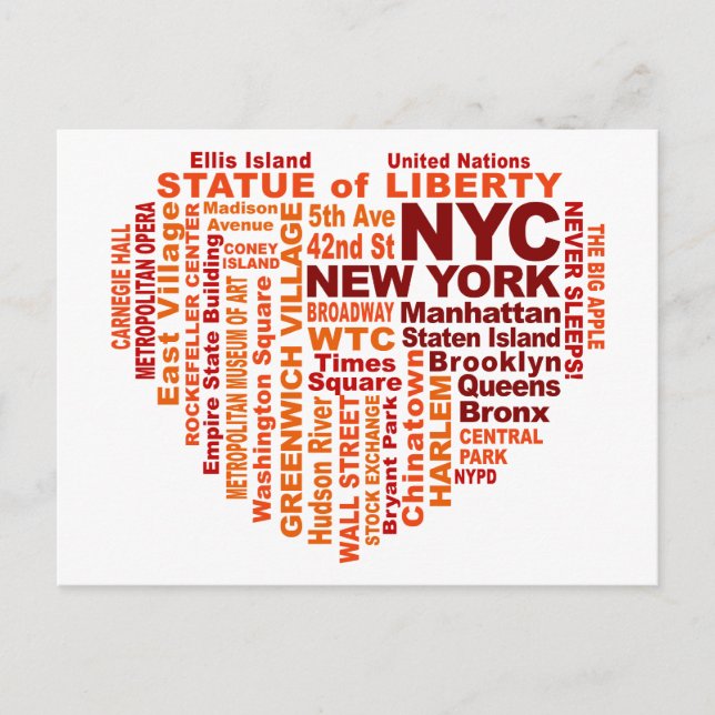 Carte postale NYC - personnalisable (Devant)