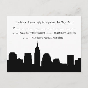 Carte postale NYC Skyline RSVP - Noir