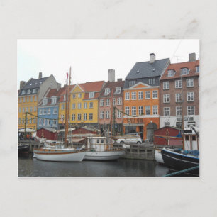 Carte Postale Nyhaven Bateaux et Canal Copenhague Danemark