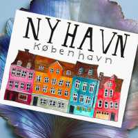 NYHAVN Kobenhavn Watercolor Art Travel