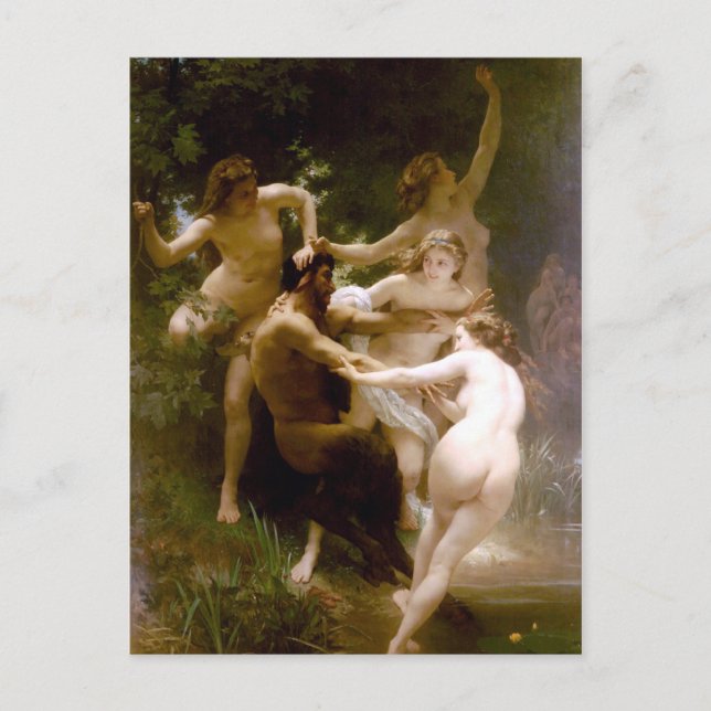 Carte Postale Nymphes et Satyr, William-Adolphe Bouguereau (Devant)