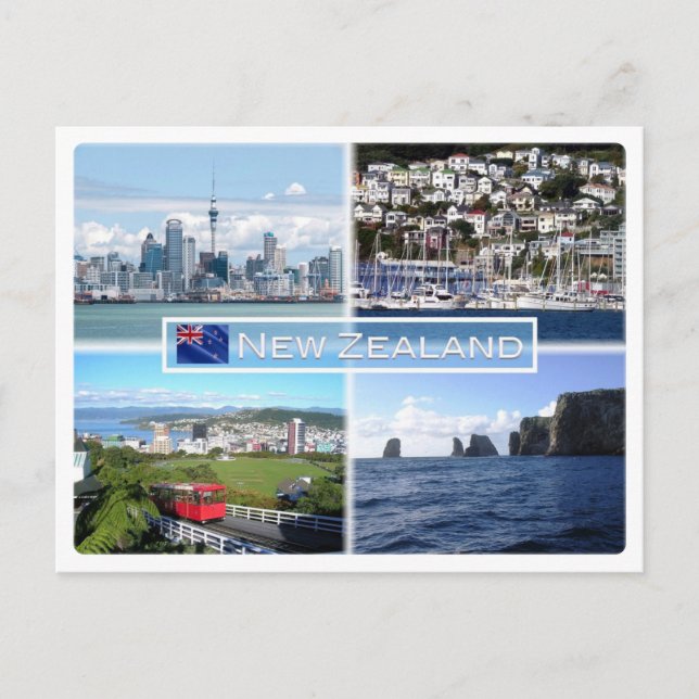 Carte Postale NZ Auckland Skyline - Wellington panorama - (Devant)