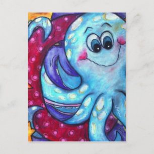 Carte Postale O est pour Octopus