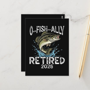 Carte Postale O-Fish-Ally Retraité 2026 Humour Drôle