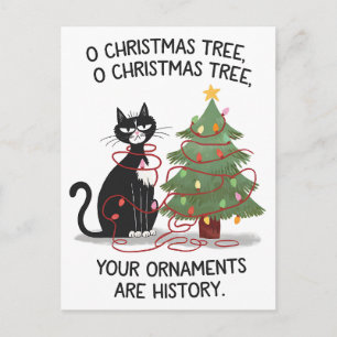Carte Postale Ô sapin de Noël vos ornements sont de l'histoire d