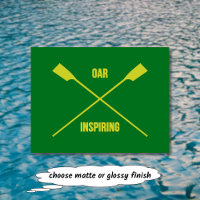 Oar, slogan inspirant et oars croisés vert