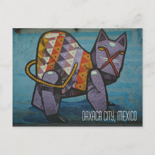 Carte Postale Oaxaca City Mexico, fresque murale de rue pour cha