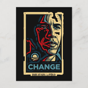 Carte Postale Obama change