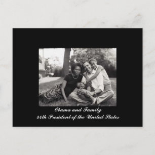 Carte Postale Obama et sa famille 44ème Président des Etats-Unis