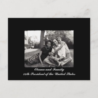 Carte Postale Obama et sa famille 44ème Président des Etats-Unis