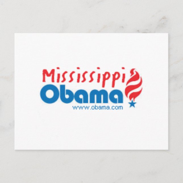 Carte postale Obama Mississippi (Devant)