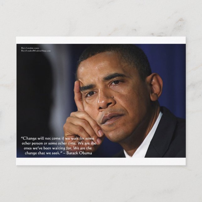 Carte Postale Obama "On Changing"" Cite De Sagesse Cadeaux Et Te (Devant)