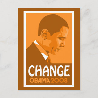 Carte postale Obama Orange Change