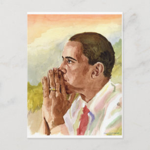 Carte Postale Obama pensif