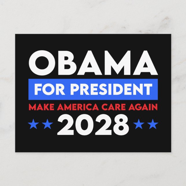 Carte Postale Obama pour le président 2028 redonne aux Etats-Uni (Devant)