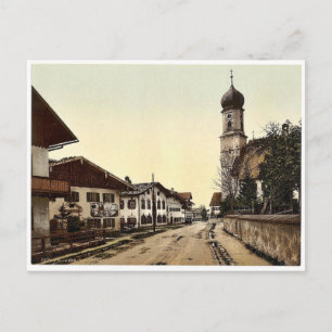 Carte Postale Oberammergau, vue générale, Haute-Bavière, alleman