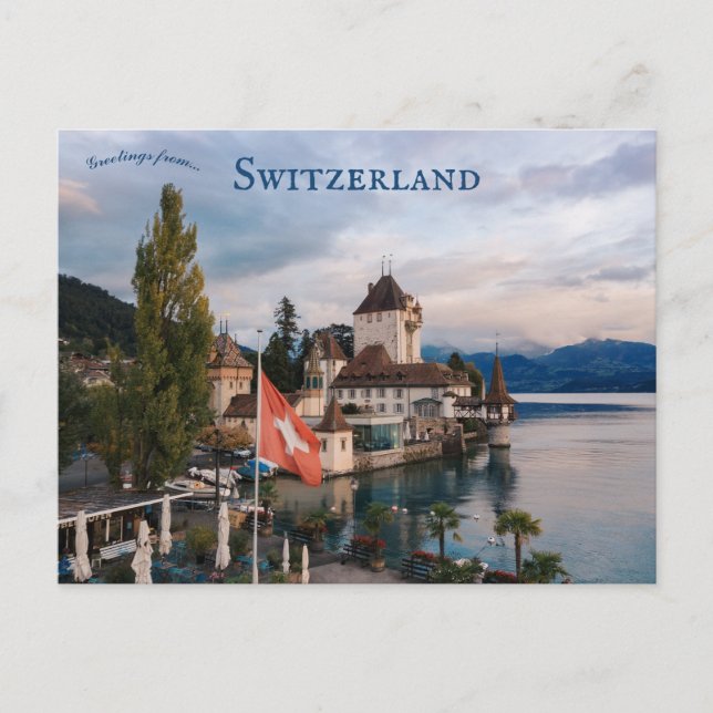 Carte Postale Oberhofen Château Schloss Oberhofen Suisse (Devant)