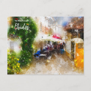 Carte Postale Obidos - Le vrai Portugal