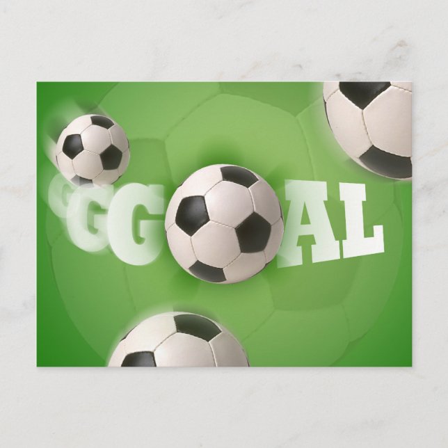 Carte Postale Objectif football balle (Devant)