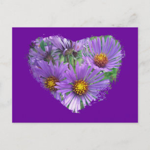Carte Postale Objets de correspondance Fleur sauvage Asters Auto