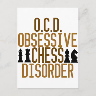 Carte Postale Obsédée par les échecs
